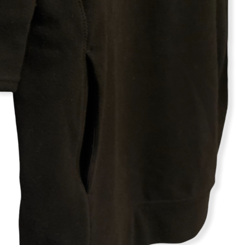 ATHLETA Cozy Karma Back Zipper Black Sweatshirt Dress - Small S - Picture 4 of 5